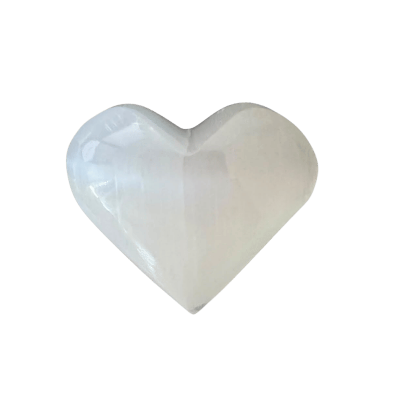 Natural Selenite Heart Crystal Stone - Small-Global Food Hub