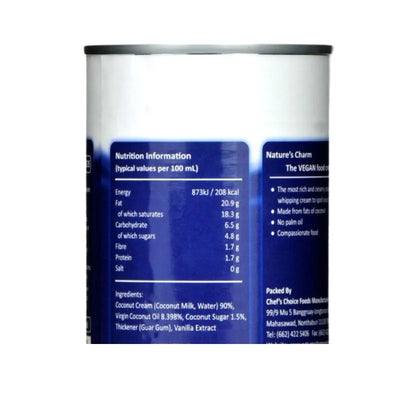 Nature's Charm Coconut Whipped Cream / Slagroom - 400g-Global Food Hub