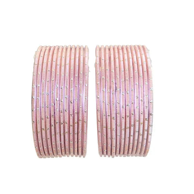 Nav - A Metal Bangles Size 2.10 - Set of 24-Baby Pink-Global Food Hub