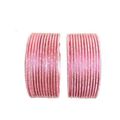 Nav Metal Bangles Size 2.10 - Set of 24 - Light Pink-Global Food Hub