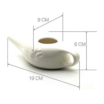 Neti Pot Ceramic – White 250ml-Global Food Hub
