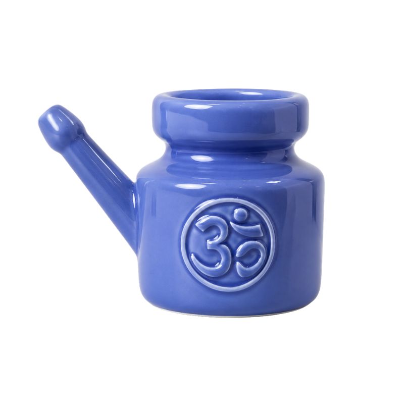 Neti Pot Ohm Ceramic – Blue 300g-Global Food Hub