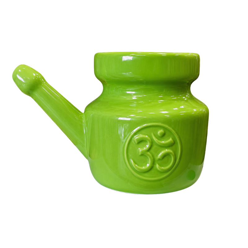 Neti Pot Ohm Ceramic – Green 300g-Global Food Hub