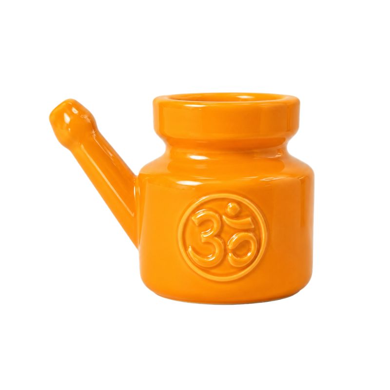 Neti Pot Ohm Ceramic – Light Orange 300g-Global Food Hub