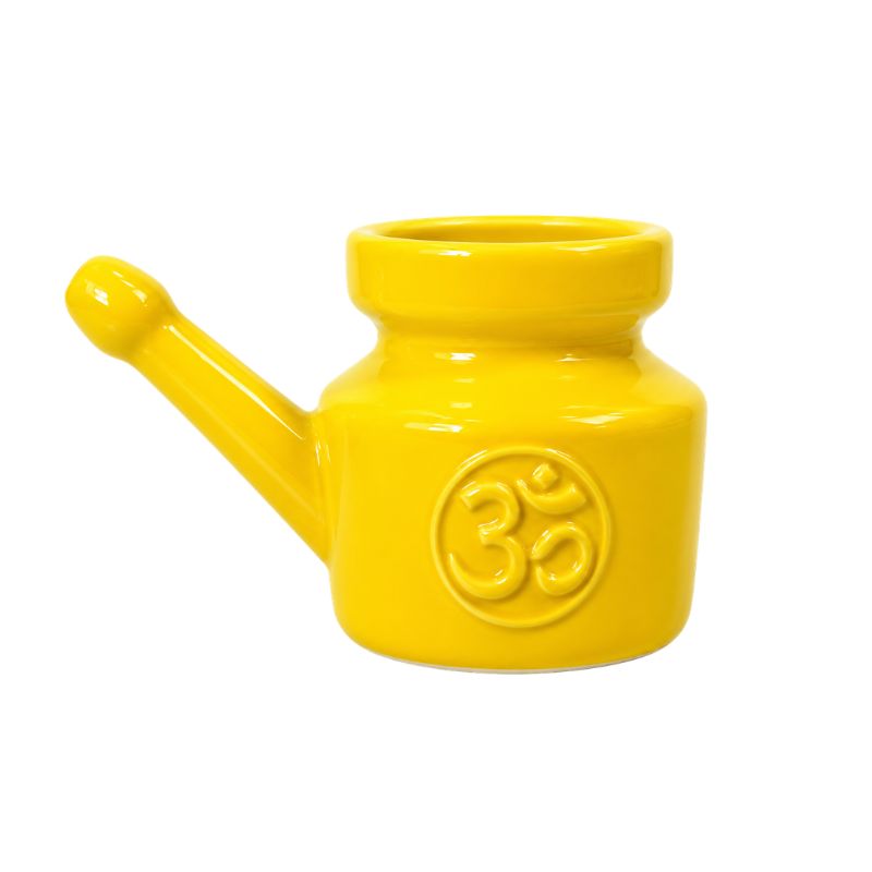 Neti Pot Ohm Ceramic – Yellow 300g-Global Food Hub
