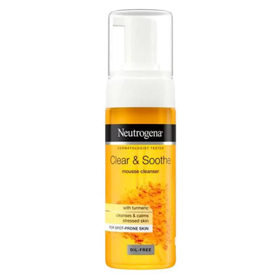 Neutrogena Clear & Soothe Mousse Cleanser with Turmeric - 150ml-Global Food Hub