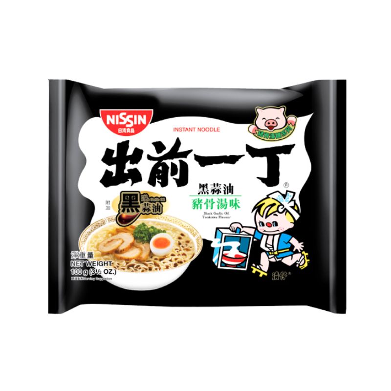 Nissin Demae Ramen Black Garlic Oil Tonkotsu - 97g-Global Food Hub