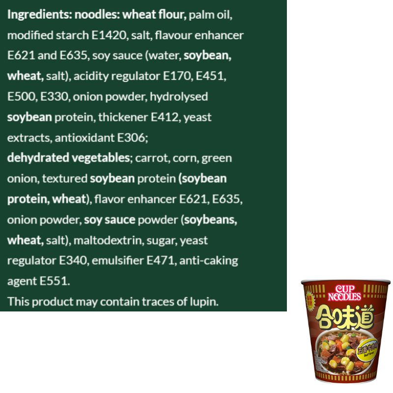 Nissin Hong Kong Cup Noodle Beef - 69g-Global Food Hub