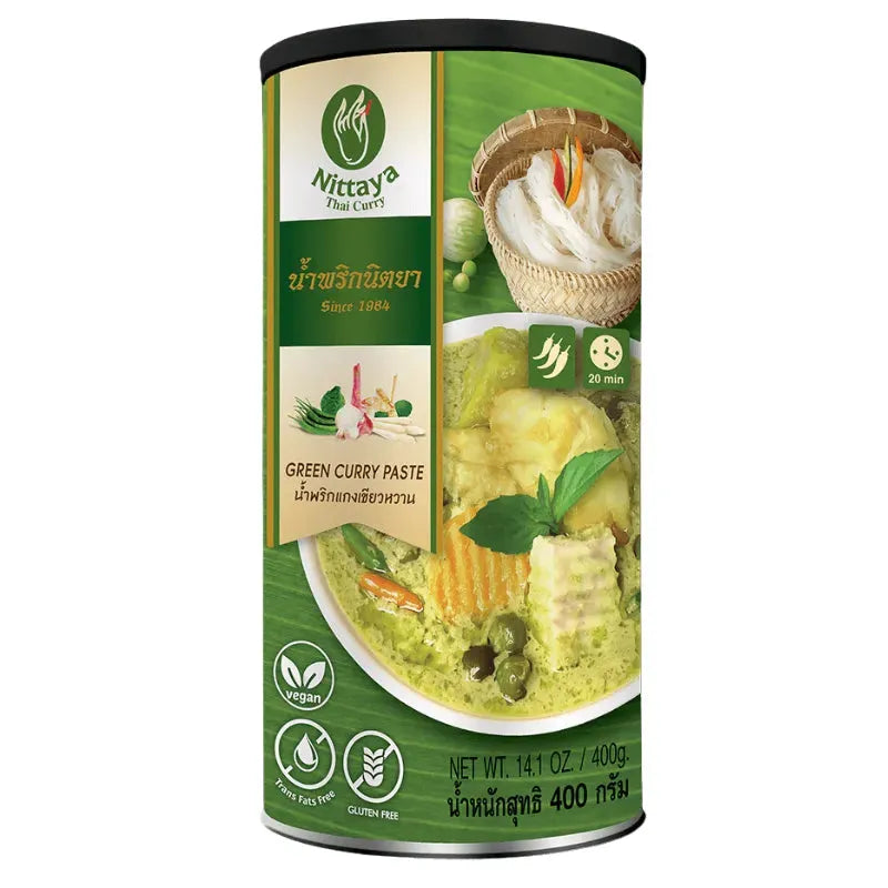 Nittaya Curry Paste Green Vegan - 400g-Global Food Hub