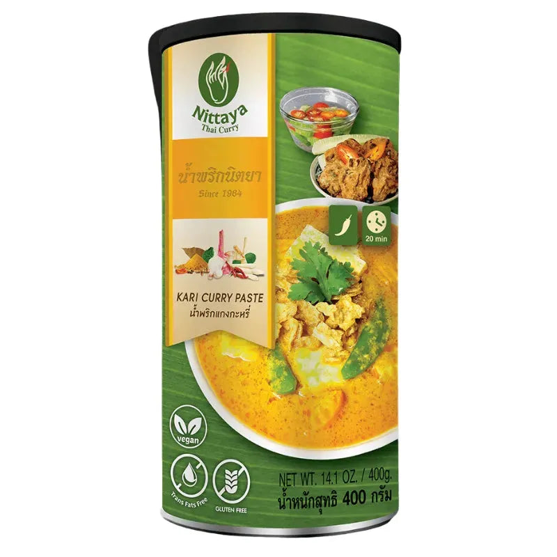 Nittaya Kari/Yellow Curry Paste Vegan - 400g-Global Food Hub