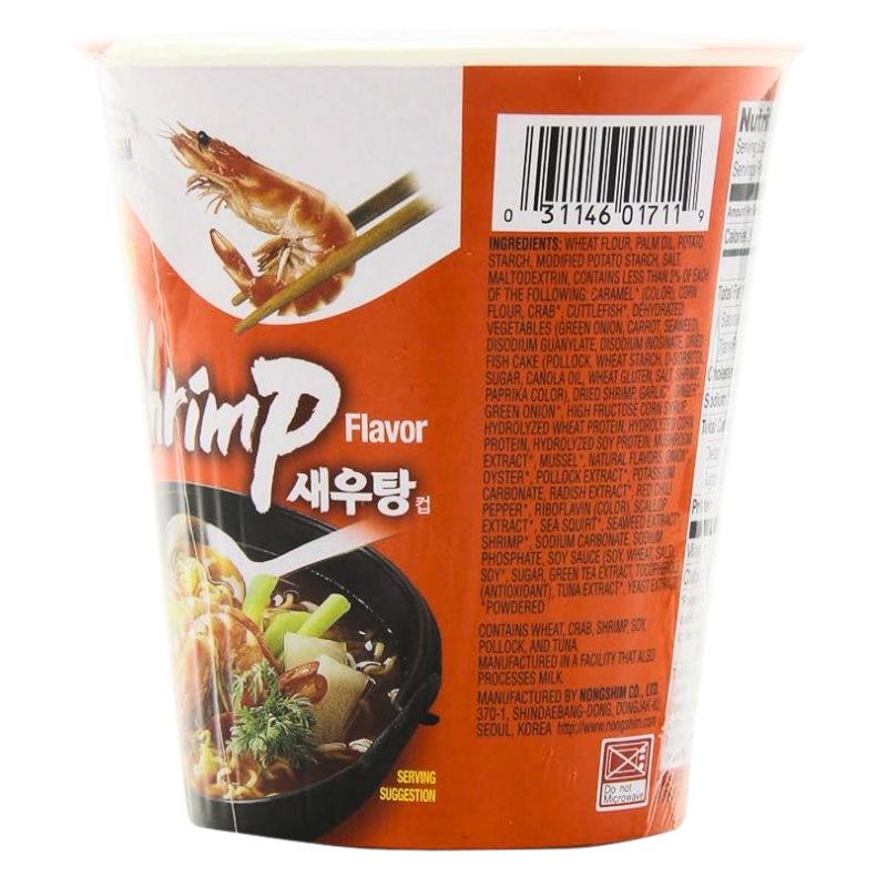 Nongshim Bowl Noodle Spicy Shrimp - 115g-Global Food Hub