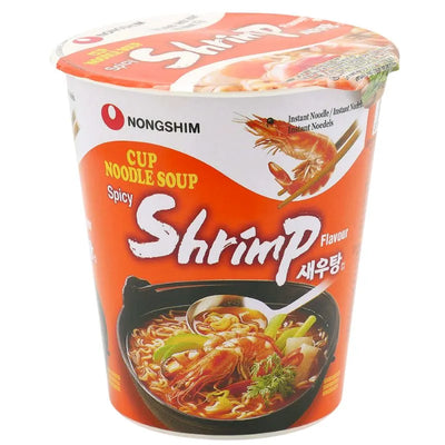 Nongshim Spicy Shrimp Cup Noodle Soup - 68g-Global Food Hub