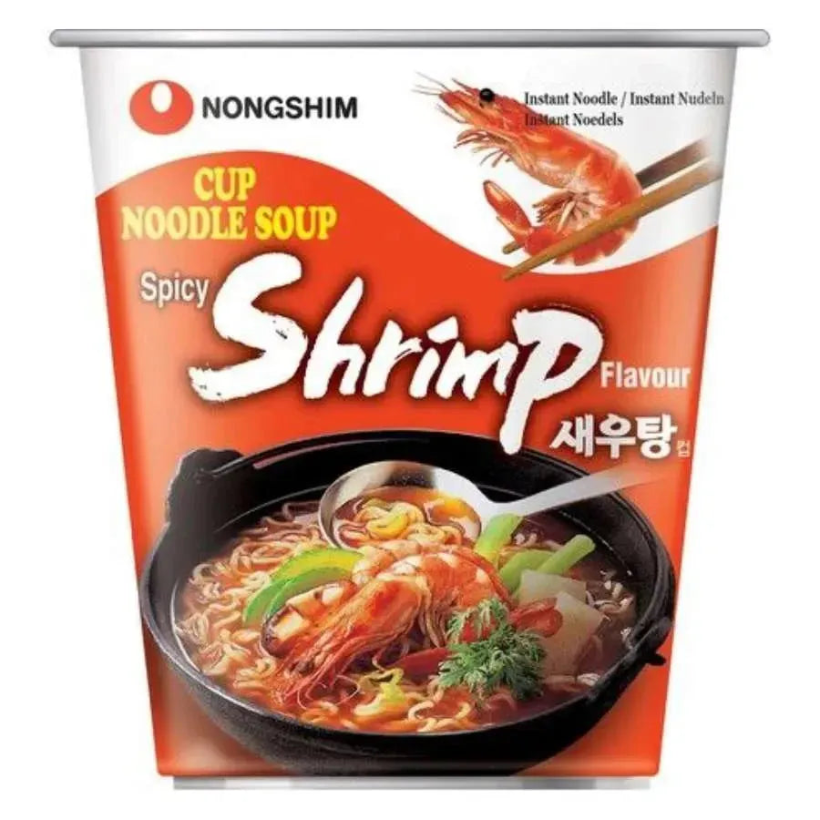 Nongshim Spicy Shrimp Cup Noodle Soup - 68g-Global Food Hub