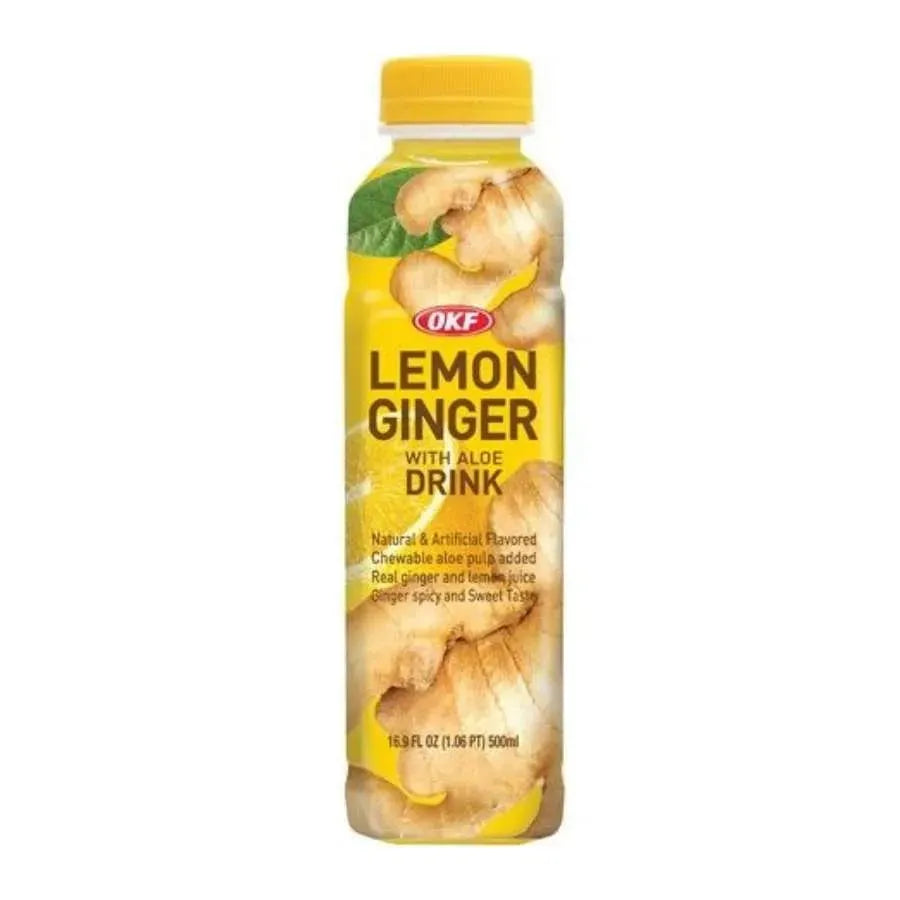 OKF - Aloe Vera Drink Lemon Ginger - 500ml-Global Food Hub