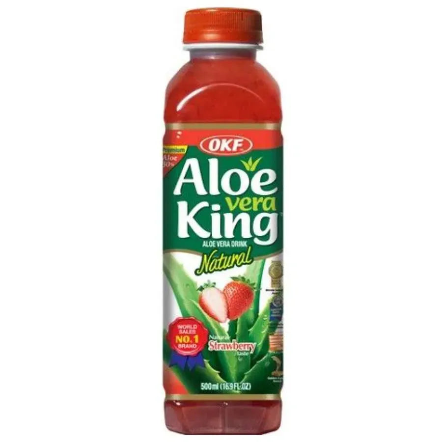 OKF - Aloe Vera Drink Strawberry - 500ml-Global Food Hub