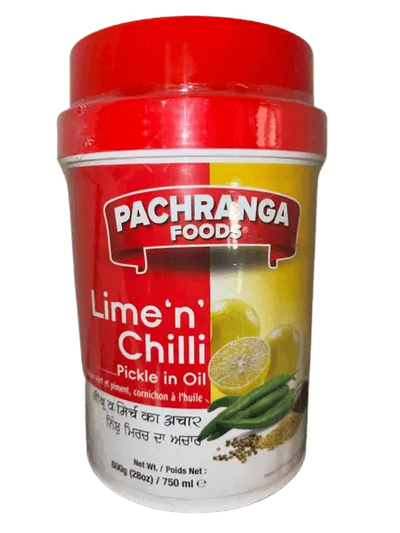 Pachranga Lime 'n Chilli Pickle in Oil-800 grams-Global Food Hub