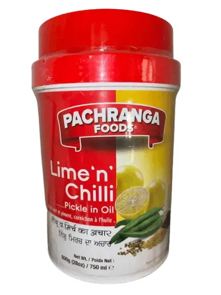 Pachranga Lime 'n Chilli Pickle in Oil-800 grams-Global Food Hub