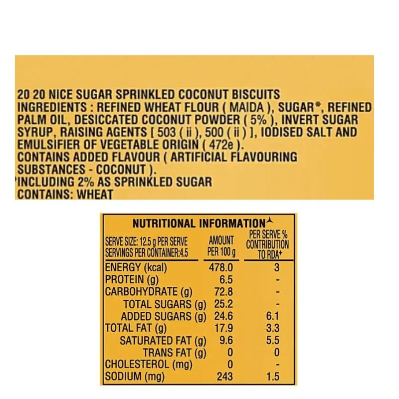 Parle 20-20 Nice Biscuits - 56g-Global Food Hub