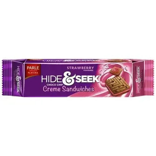 Parle Hide & Seek Choco Chips Creme Sandwich Strawberry Flavoured - 100g-Global Food Hub