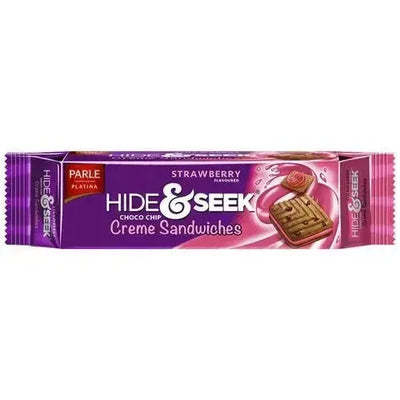 Parle Hide & Seek Choco Chips Creme Sandwich Strawberry Flavoured-100 grams-Global Food Hub