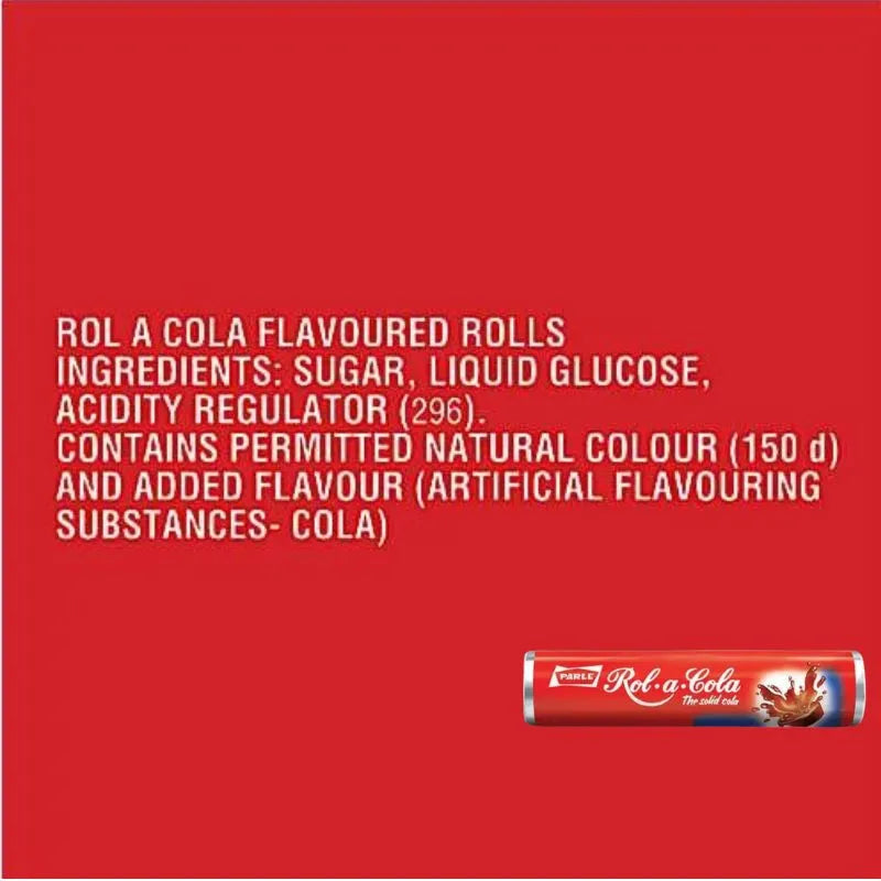 Parle Roll-a-Cola Flavour Candy Roll - 25g-Global Food Hub