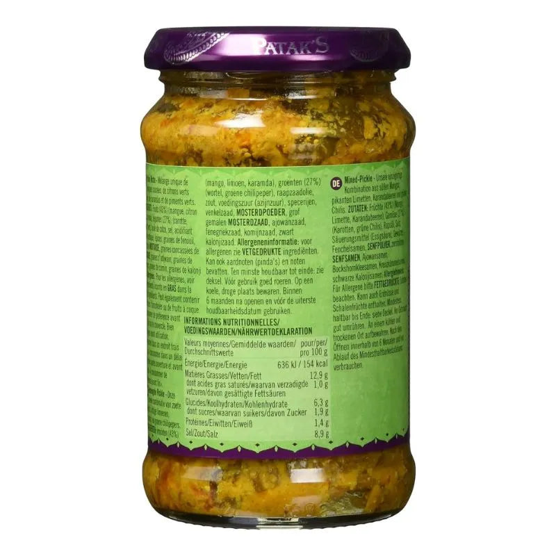 Patak's Mixed Pickle - 283g-Global Food Hub