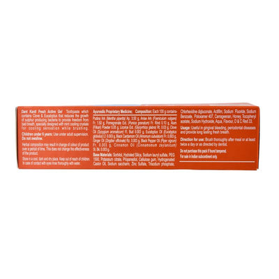 Patanjali Dant Kanti Fresh Active Gel Toothpaste 80g+25% Extra-Global Food Hub