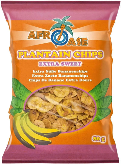 Plantain Chips Extra Sweet AFROASE - 80g-Global Food Hub
