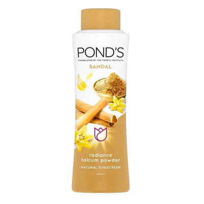 Ponds Sandal Radiance Talcum Powder Natural Sunscreen - 100g-Global Food Hub