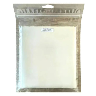 Pooja Cloth for Religious Purpose White Colour 125 x 82 cm-Global Food Hub