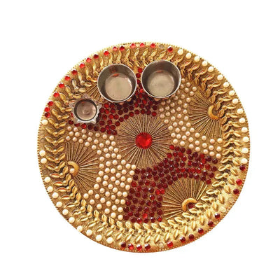 Pooja Thali D-D 28 cm-Global Food Hub