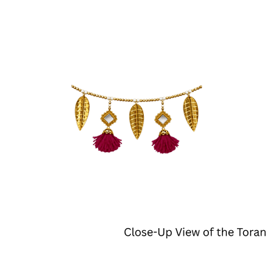 Premium Fancy Toran - Maroon S6-Global Food Hub