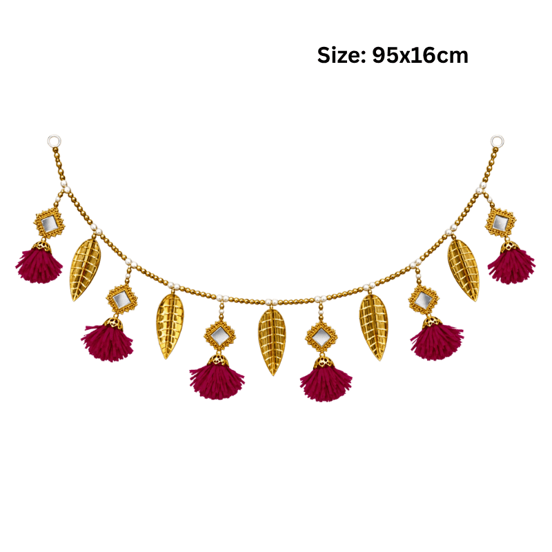 Premium Fancy Toran - Maroon S6-Global Food Hub