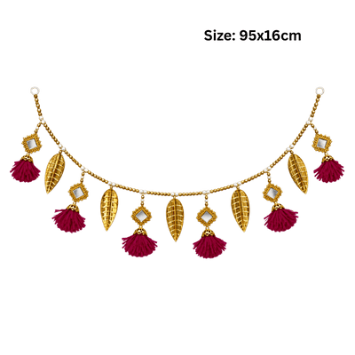 Premium Fancy Toran - Maroon S6-Global Food Hub