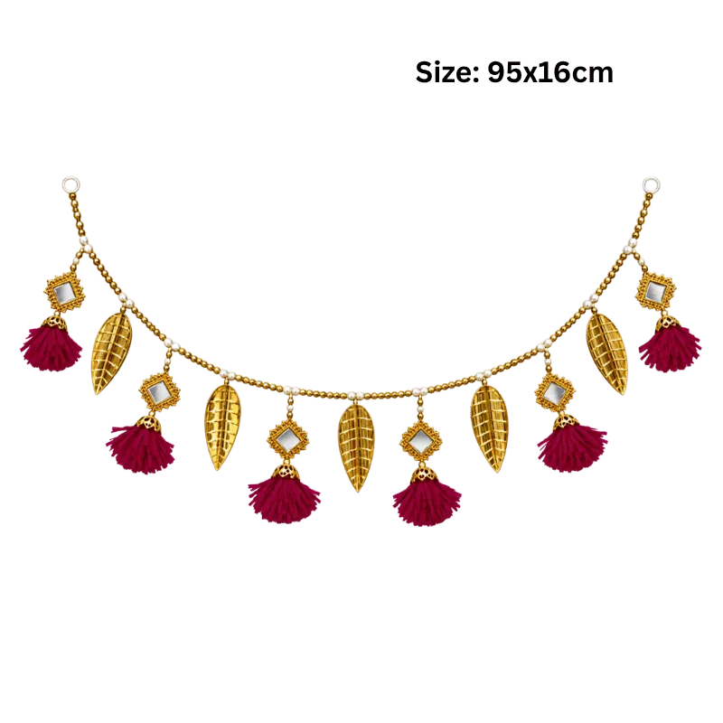 Premium Fancy Toran - Maroon S6-Global Food Hub
