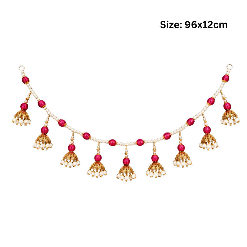 Premium Fancy Toran - Pink Beads S10-Global Food Hub