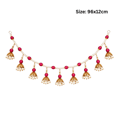 Premium Fancy Toran - Pink Beads S10-Global Food Hub
