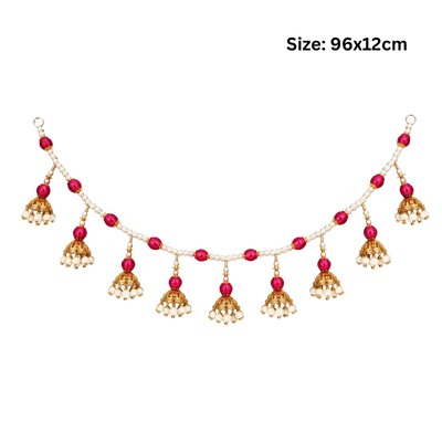 Premium Fancy Toran - Pink Beads S10-Global Food Hub