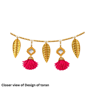 Premium Fancy Toran - Pink S13-Global Food Hub