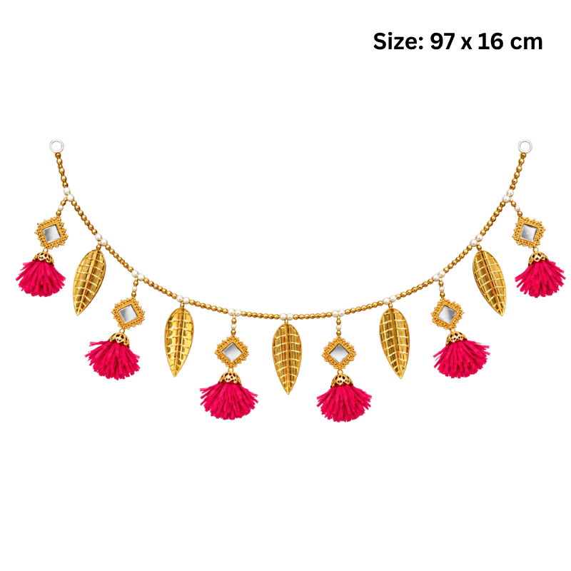 Premium Fancy Toran - Pink S13-Global Food Hub