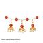 Premium Fancy Toran - Red Beads S11-Global Food Hub