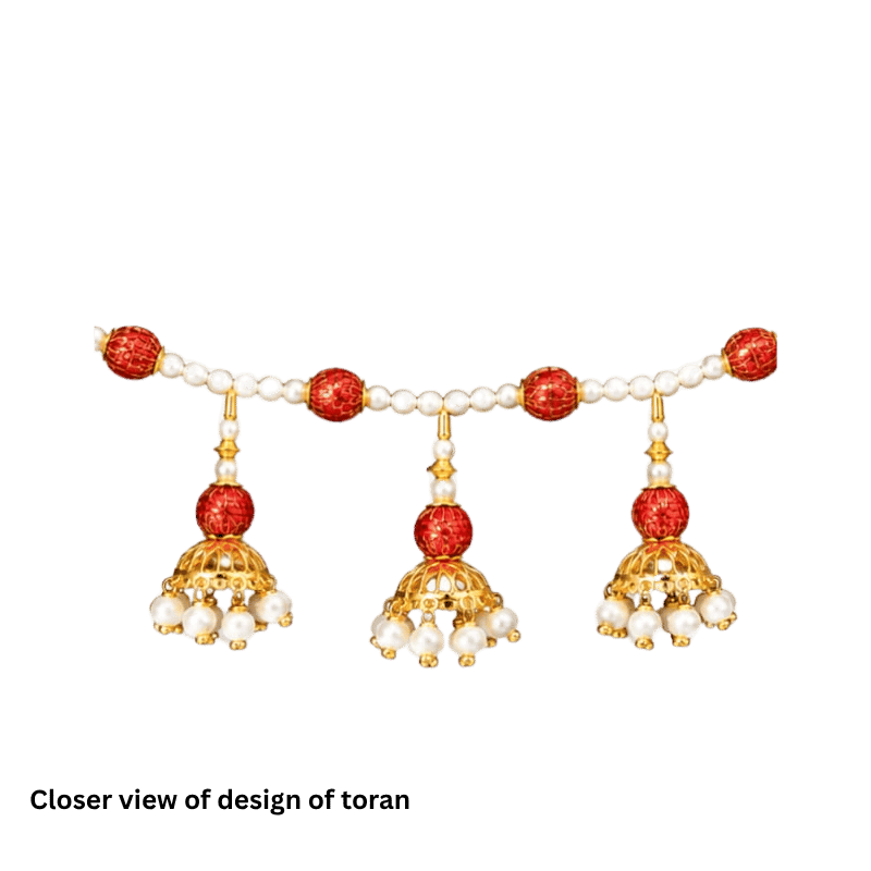 Premium Fancy Toran - Red Beads S11-Global Food Hub
