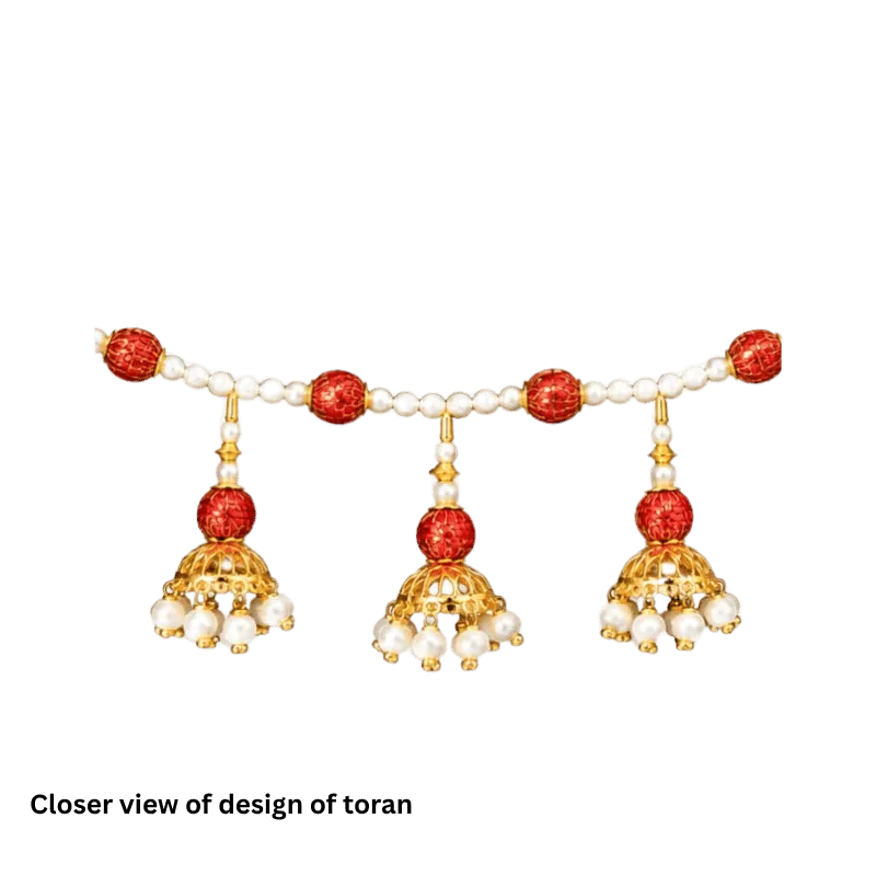 Premium Fancy Toran - Red Beads S11-Global Food Hub