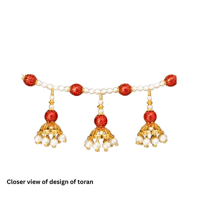 Premium Fancy Toran - Red Beads S11-Global Food Hub