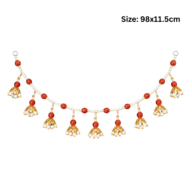 Premium Fancy Toran - Red Beads S11-Global Food Hub