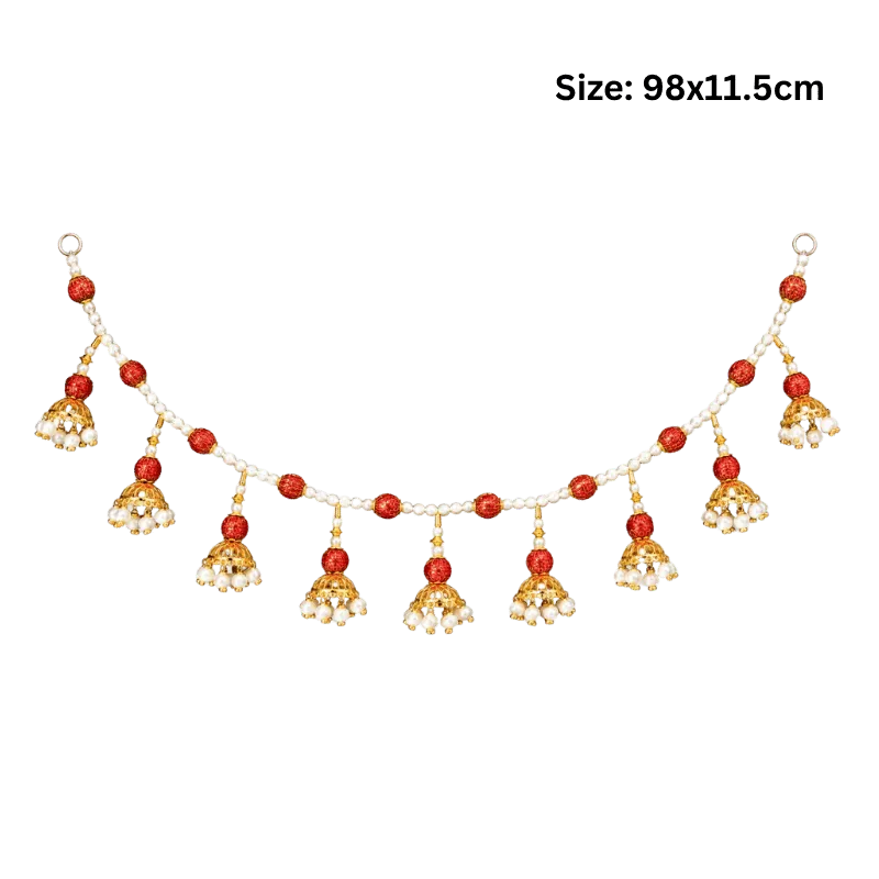 Premium Fancy Toran - Red Beads S11-Global Food Hub