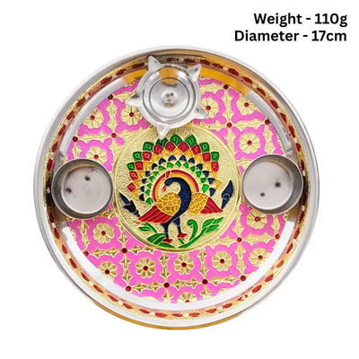 Premium Pooja Thali Diameter 17cm-Global Food Hub