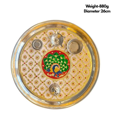 Premium Pooja Thali Diameter 26cm A-Global Food Hub
