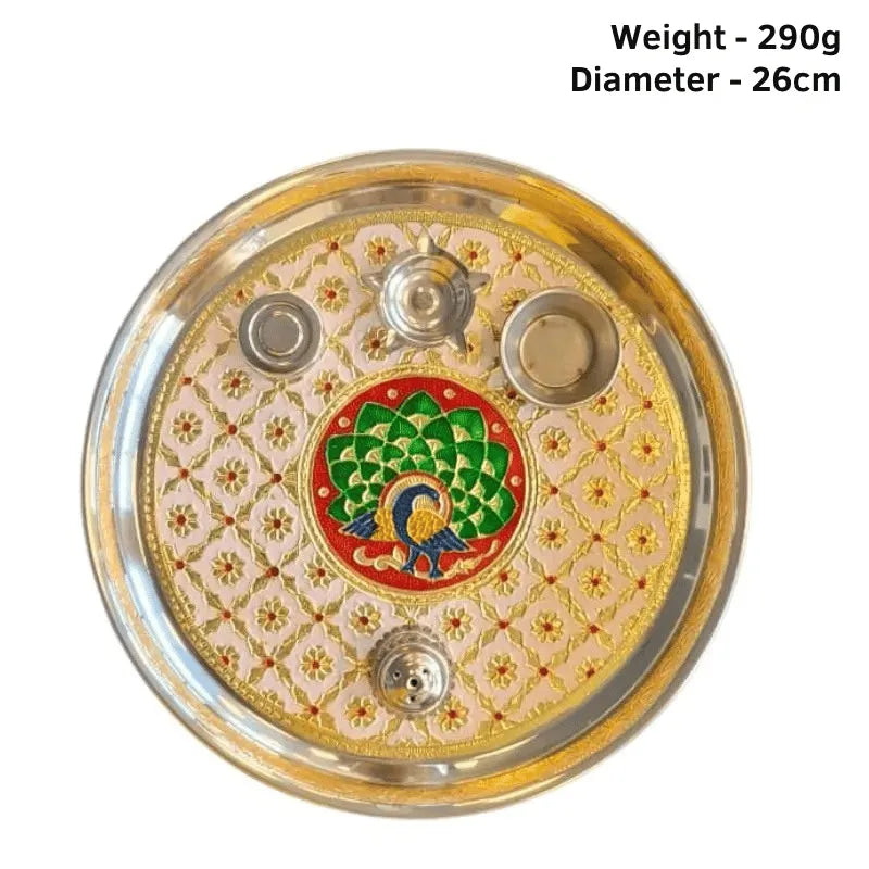 Premium Pooja Thali Diameter 26cm A-Global Food Hub
