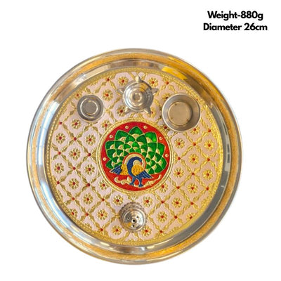 Premium Pooja Thali Diameter 26cm-Global Food Hub